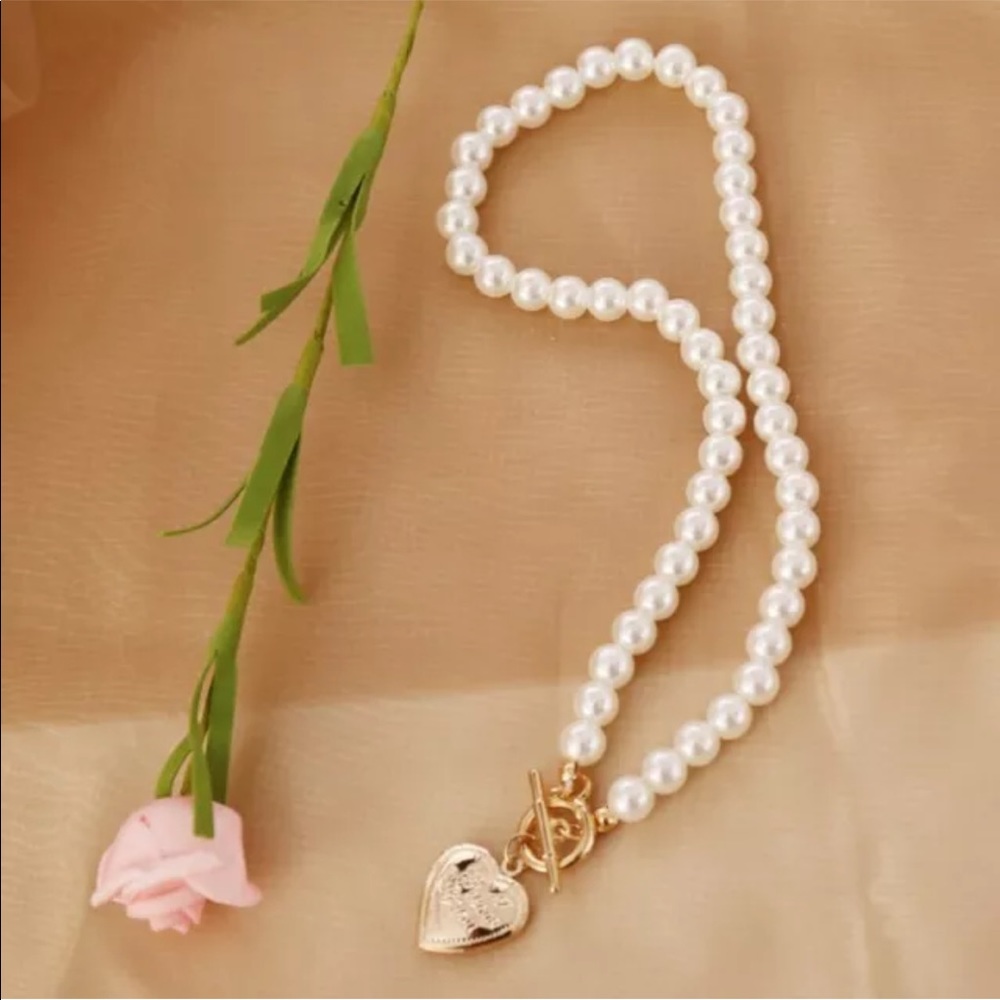New Love You Pearl Necklace Choker - Picture 3 of 3